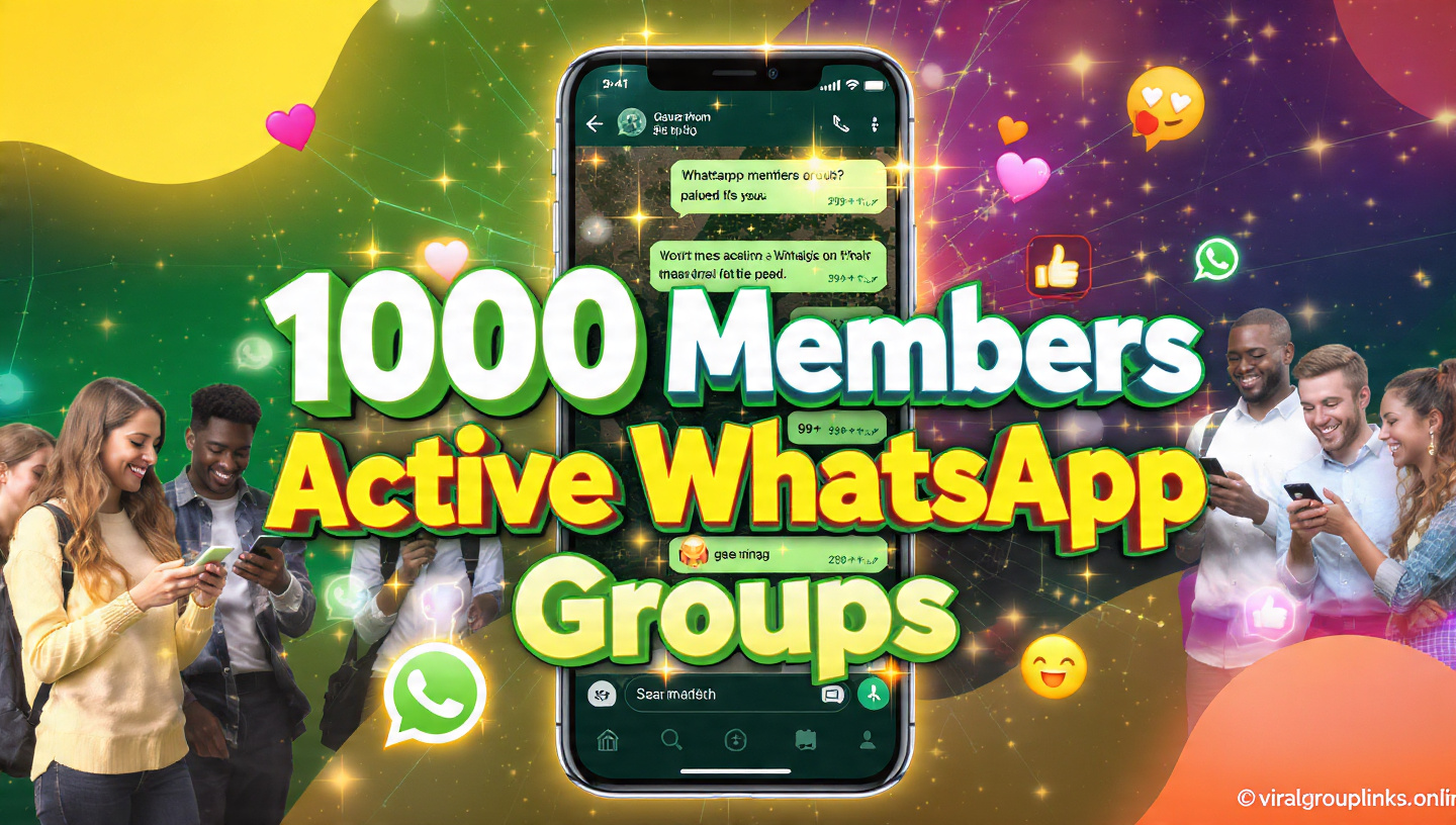 1000 Members Active WhatsApp Group Links | Active & Real Groups